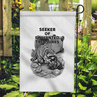Raccoon I Am Not A Raccoon I Am A Trash Panda Garden Flag Funny Animal Meme Grayscale Sketch Illustration
