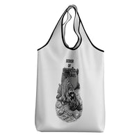 Raccoon I Am Not A Raccoon I Am A Trash Panda Grocery Bag Funny Animal Meme Grayscale Sketch Illustration