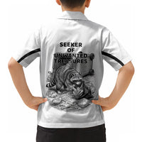 Raccoon I Am Not A Raccoon I Am A Trash Panda Hawaiian Shirt Funny Animal Meme Grayscale Sketch Illustration