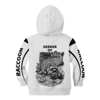 Raccoon I Am Not A Raccoon I Am A Trash Panda Kid Hoodie Funny Animal Meme Grayscale Sketch Illustration