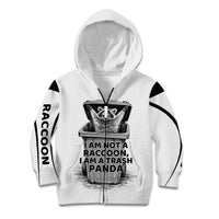 Raccoon I Am Not A Raccoon I Am A Trash Panda Kid Hoodie Funny Animal Meme Grayscale Sketch Illustration