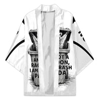 Raccoon I Am Not A Raccoon I Am A Trash Panda Kimono Funny Animal Meme Grayscale Sketch Illustration