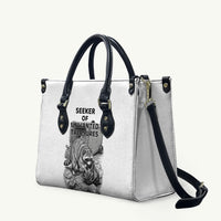 Raccoon I Am Not A Raccoon I Am A Trash Panda Leather Bag Funny Animal Meme Grayscale Sketch Illustration