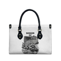 Raccoon I Am Not A Raccoon I Am A Trash Panda Leather Bag Funny Animal Meme Grayscale Sketch Illustration