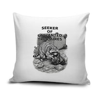 Raccoon I Am Not A Raccoon I Am A Trash Panda Pillow Cover Funny Animal Meme Grayscale Sketch Illustration