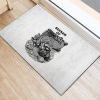 Raccoon I Am Not A Raccoon I Am A Trash Panda Rubber Doormat Funny Animal Meme Grayscale Sketch Illustration