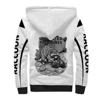 Raccoon I Am Not A Raccoon I Am A Trash Panda Sherpa Hoodie Funny Animal Meme Grayscale Sketch Illustration