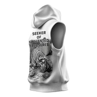 Raccoon I Am Not A Raccoon I Am A Trash Panda Sleeveless Hoodie Funny Animal Meme Grayscale Sketch Illustration