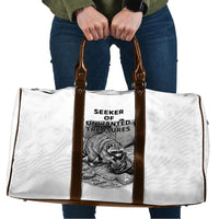 Raccoon I Am Not A Raccoon I Am A Trash Panda Travel Bag Funny Animal Meme Grayscale Sketch Illustration