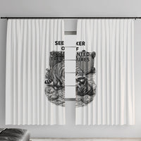 Raccoon I Am Not A Raccoon I Am A Trash Panda Window Curtain Funny Animal Meme Grayscale Sketch Illustration