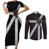 Hell Pattern Skull Couples Matching Short Sleeve Bodycon Dress and Long Sleeve Button Shirts I'm Not Rode I Just Hace The Balls To Say What Everyone Else is Thinking - Wonder Print Shop