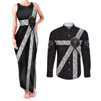 Hell Pattern Skull Couples Matching Tank Maxi Dress and Long Sleeve Button Shirts I'm Not Rode I Just Hace The Balls To Say What Everyone Else is Thinking - Wonder Print Shop