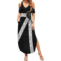 Hell Pattern Skull Summer Maxi Dress I'm Not Rode I Just Hace The Balls To Say What Everyone Else is Thinking - Wonder Print Shop