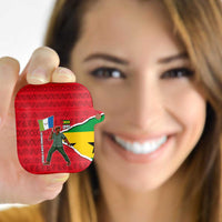 Autonomous Region of Principe Independence AirPods Case with 1995 Flag Design and Cultural Pattern - Wonder Print Shop