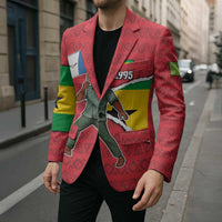 Autonomous Region of Principe Independence Blazer with 1995 Flag Design and Cultural Pattern - Wonder Print Shop