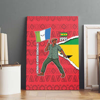 Autonomous Region of Principe Independence Canvas Wall Art with 1995 Flag Design and Cultural Pattern - Wonder Print Shop