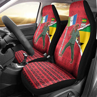 Autonomous Region of Principe Independence Car Seat Cover with 1995 Flag Design and Cultural Pattern - Wonder Print Shop