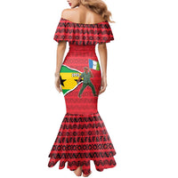 Autonomous Region of Principe Independence Family Matching Mermaid Dress and Hawaiian Shirt with 1995 Flag Design and Cultural Pattern - Wonder Print Shop