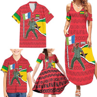 Autonomous Region of Principe Independence Family Matching Summer Maxi Dress and Hawaiian Shirt with 1995 Flag Design and Cultural Pattern - Wonder Print Shop