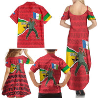 Autonomous Region of Principe Independence Family Matching Summer Maxi Dress and Hawaiian Shirt with 1995 Flag Design and Cultural Pattern - Wonder Print Shop