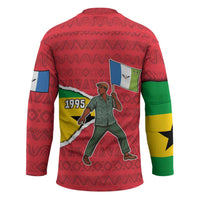 Autonomous Region of Principe Independence Hockey Jersey with 1995 Flag Design and Cultural Pattern - Wonder Print Shop