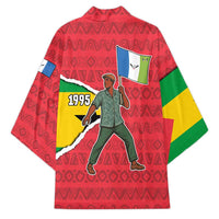 Autonomous Region of Principe Independence Kimono with 1995 Flag Design and Cultural Pattern - Wonder Print Shop