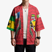 Autonomous Region of Principe Independence Kimono with 1995 Flag Design and Cultural Pattern - Wonder Print Shop