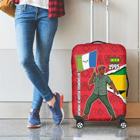 Autonomous Region of Principe Independence Luggage Cover with 1995 Flag Design and Cultural Pattern - Wonder Print Shop