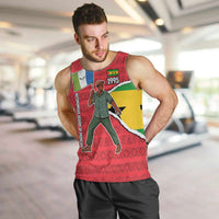 Autonomous Region of Principe Independence Men Tank Top with 1995 Flag Design and Cultural Pattern - Wonder Print Shop