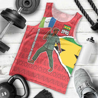 Autonomous Region of Principe Independence Men Tank Top with 1995 Flag Design and Cultural Pattern - Wonder Print Shop