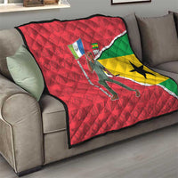 Autonomous Region of Principe Independence Quilt with 1995 Flag Design and Cultural Pattern - Wonder Print Shop