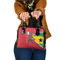 Autonomous Region of Principe Independence Shoulder Handbag with 1995 Flag Design and Cultural Pattern - Wonder Print Shop
