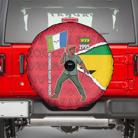 Autonomous Region of Principe Independence Spare Tire Cover with 1995 Flag Design and Cultural Pattern - Wonder Print Shop