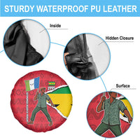 Autonomous Region of Principe Independence Spare Tire Cover with 1995 Flag Design and Cultural Pattern - Wonder Print Shop