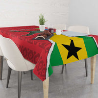 Autonomous Region of Principe Independence Tablecloth with 1995 Flag Design and Cultural Pattern - Wonder Print Shop