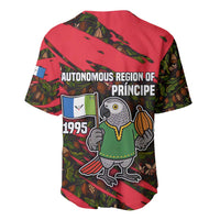 Principe Autonomous Region Baseball Jersey with Parrot Cacao and 1995 Flag Design - Wonder Print Shop