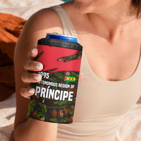 Principe Autonomous Region 4 in 1 Can Cooler Tumbler with Parrot Cacao and 1995 Flag Design - Wonder Print Shop