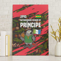 Principe Autonomous Region Canvas Wall Art with Parrot Cacao and 1995 Flag Design - Wonder Print Shop