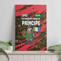 Principe Autonomous Region Canvas Wall Art with Parrot Cacao and 1995 Flag Design - Wonder Print Shop