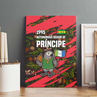 Principe Autonomous Region Canvas Wall Art with Parrot Cacao and 1995 Flag Design - Wonder Print Shop