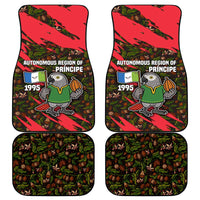 Principe Autonomous Region Car Mats with Parrot Cacao and 1995 Flag Design - Wonder Print Shop