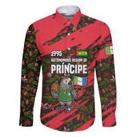 Principe Autonomous Region Family Matching Short Sleeve Bodycon Dress and Hawaiian Shirt with Parrot Cacao and 1995 Flag Design - Wonder Print Shop