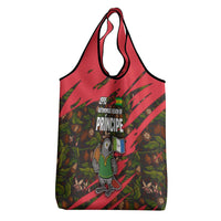 Principe Autonomous Region Grocery Bag with Parrot Cacao and 1995 Flag Design - Wonder Print Shop