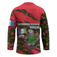 Principe Autonomous Region Hockey Jersey with Parrot Cacao and 1995 Flag Design - Wonder Print Shop