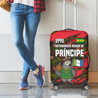 Principe Autonomous Region Luggage Cover with Parrot Cacao and 1995 Flag Design - Wonder Print Shop