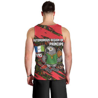 Principe Autonomous Region Men Tank Top with Parrot Cacao and 1995 Flag Design - Wonder Print Shop