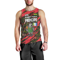 Principe Autonomous Region Men Tank Top with Parrot Cacao and 1995 Flag Design - Wonder Print Shop