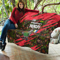 Principe Autonomous Region Quilt with Parrot Cacao and 1995 Flag Design - Wonder Print Shop