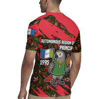 Principe Autonomous Region Rugby Jersey with Parrot Cacao and 1995 Flag Design - Wonder Print Shop