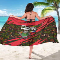 Principe Autonomous Region Sarong with Parrot Cacao and 1995 Flag Design - Wonder Print Shop